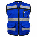 Chaleco de rescatista con ventilación en espalda color azul rey talla XL