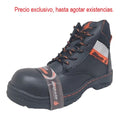 Bota negra bisonte con reflejante y casquillo de poliamida