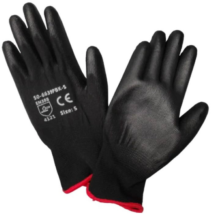 Guantes de nylon con cubierta de nitrilo talla M.