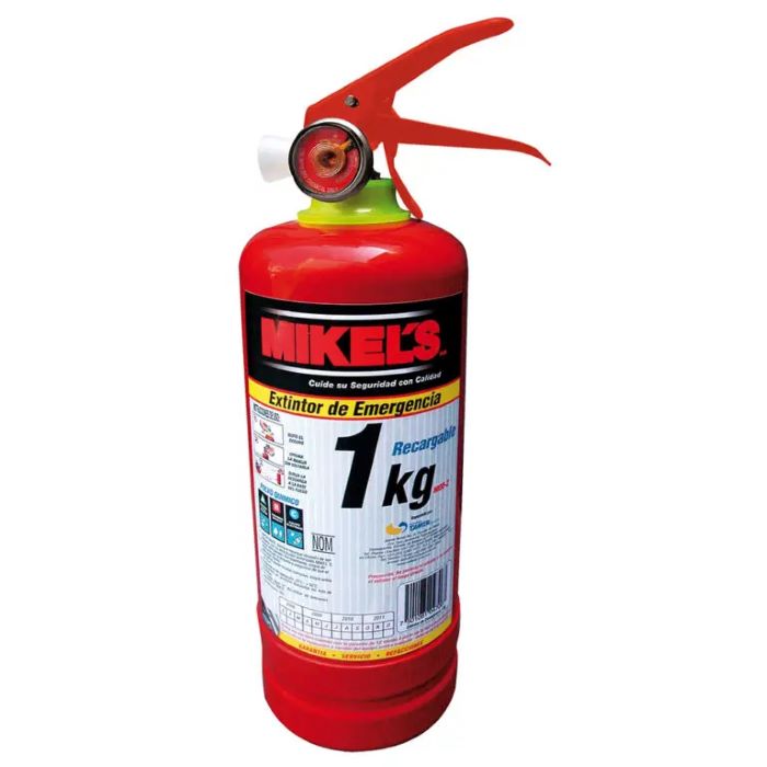 Extinguidor recargable de emergencia de 1kg.