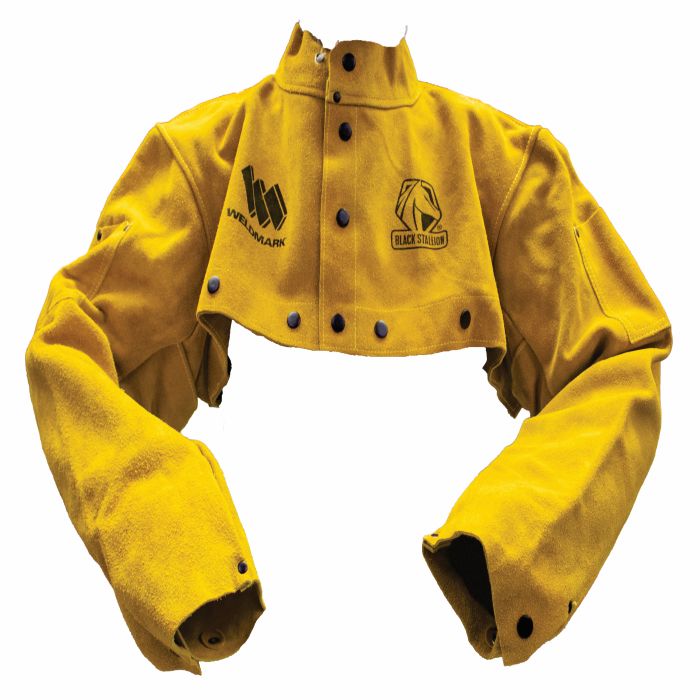 Chaquetin de carnaza resistente al fuego talla XL.