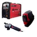 Soldadora inversor multiprocesos ARC200 de electrodo y TIG 110/220v, 20-200amp y esmeriladora de 4-1/2plg.