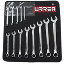 Juego de 13 llaves combinadas métricas de 7 a 19mm.