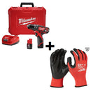 Kit de Rotomartillo/Destornillador M12™ de 3/8" + Guantes Anticorte Nivel 3