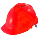 Casco hard hat de protección rojo