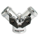 Adaptador metalico para manguera tipo "Y" cromado