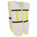 Chaleco Blanco de Malla con Bies de Alta Visibilidad