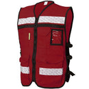 Chaleco Guinda de Gabardina Tipo Rescatista Talla M