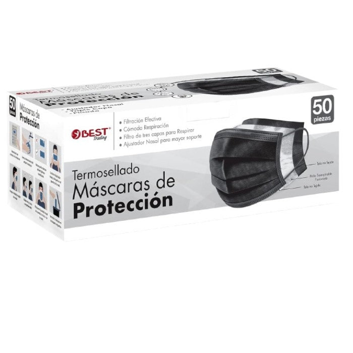 Caja con 50 mascarillas desechables tricapa