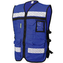 Chaleco Azul Rey de Gabardina Tipo Rescatista Talla M