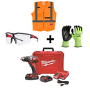 Kit de taladro percutor/destornillador compacto de 1/2plg.