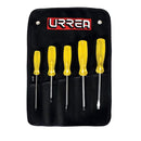 Juego de 5 desarmadores combinados punta negra.