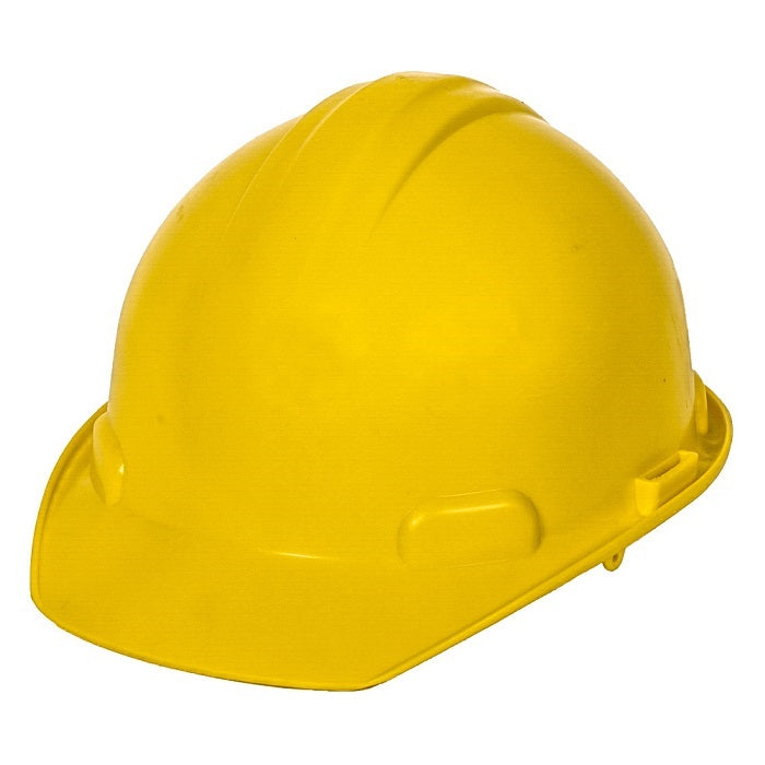 Casco de Seguridad Amarillo Tipo Cachucha Dielectrico con Suspension Textil de 6 puntos