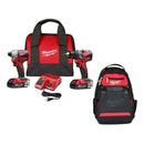 Combo de rotomartillo de 1/2plg con destornillador de impacto de 1/4plg.