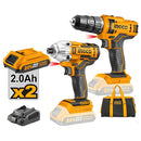 Kit de Taladro Inalámbrico 3/8" de 20V y Atornillador de Impacto 1/4" de 20V