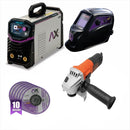 Soldadora inversor multiprocesos, TIG LIFT 20-120amp/110v y 30-250amp/220v y esmeriladora 5/8plg.