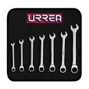 Juego de 7 llaves combinadas métricas de matraca de 8 a 18mm.