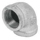 Codo 90° de acero galvanizado de 3/4plgs.