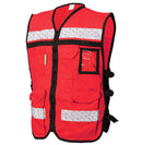 Chaleco Rojo de Gabardina Tipo Rescatista Talla M