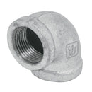 Codo 90° de acero galvanizado de 1/2plg.