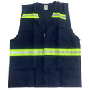 Chaleco Azul con bolsas y reflejante Talla M