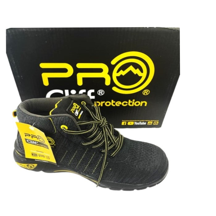 Bota Industrial Dieléctrica Prosport Procliff con casco Negro/Amarillo