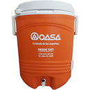 Thermo 10 galones con grifo, logo OASA