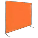 Cortina naranja de plástico para soldador de 74plgs x 62 yds.