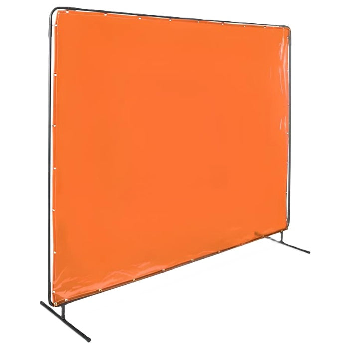 Cortina Naranja de Plastico para Soldador de 74" x 62 yds