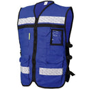 Chaleco Azul Rey de Gabardina Tipo Rescatista Talla L