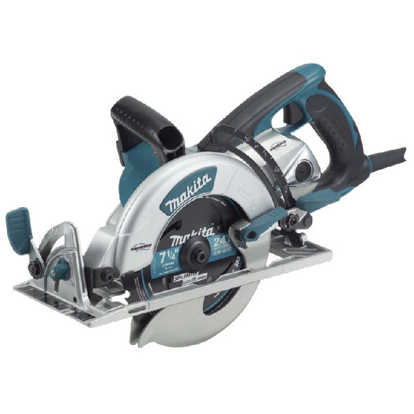 Sierra circular de mano de 1600 W de potencia y 5500 rpm de velocidad con  diseño ergonómico Makita