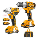 Kit Inalambrico de Taladro 3/8" e Impacto 1/2" de 20V