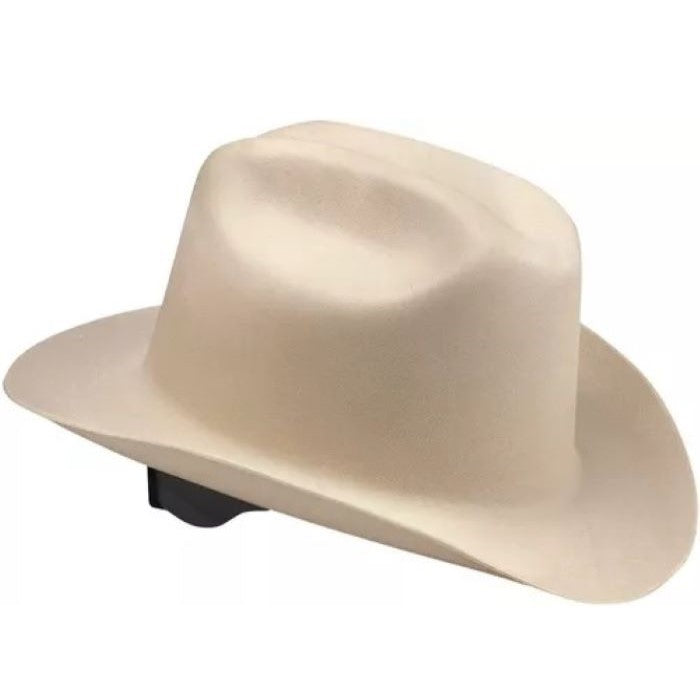 Casco sombrero beige western con suspensión de matraca